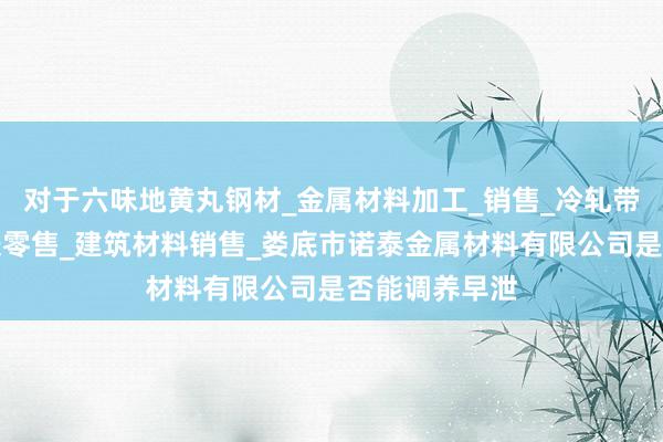 对于六味地黄丸钢材_金属材料加工_销售_冷轧带肋钢筋批发兼零售_建筑材料销售_娄底市诺泰金属材料有限公司是否能调养早泄